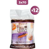 Lux Disk Makyaj Pamuğu 3x70'li (Eko Paket) x 12 Ekonomik Paket Yumuşak Dokulu Temizleme