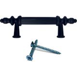 Lüx Dolap Çekmece Kulpu Kumru Kulp 1 Adet 64 mm Mobilya Kulpları Sert Polimer Kulp (VİDA DAHİL) Siyah