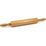 Lüx Dönerli Hamur Açma Yufka Oklavası 48CM Büyük Boy -Ahşap Merdane - Bej