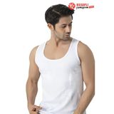 Lüx Drm 156 Erkek Premium %100 Pamuk Beyaz Halter Yaka Sporcu Likralı Fitilli Kaşkorse Kutulu Atlet
