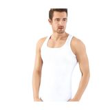 Lüx Drm Beyaz Kare Yaka Yumuşak Pamuklu Erkek Atlet, 2XL, SC154LX-869804SLC23847