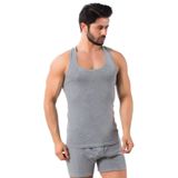 Lüx Drm Erkek Gri Sporcu Rambo Pamuklu Atlet, L, İDP1008-869SC00184002