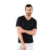 Lüx Drm Siyah V Yaka Pamuklu Kısa Kollu Erkek Atlet 203, 2XL, TYC00387855180-869SLC0009421
