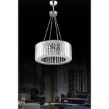 Lüx Elmas 35 cm Gümüş Kristal Avize