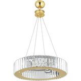 Lüx Elmas 44 cm Gold 10 Luk Taş Lüx Kristal Taşlı Avize