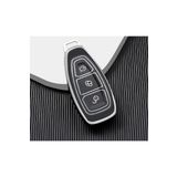 Lüx Ford Focus Fiesta Kuga Mondeo Smax Cmax Ecosport Nano Anahtar Kılıfı Siyah Silver Gümüş Renk
