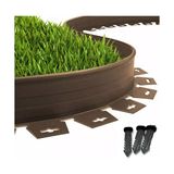 Lux Garden Çim Ayırıcı 10 M Kahverengi Çim Sınırlayıcı Taş Toprak Ayıracı Çim Ayracı Çim Ayırıcı Bariyeri
