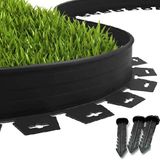 Lux Garden Çim Ayırıcı 10 M Siyah Çim Sınırlayıcı Taş Toprak Ayıracı Çim Ayracı Çim Ayırıcı Bariyeri