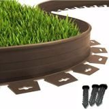 Lux Garden Çim Ayırıcı 25 M Kahverengi Çim Sınırlayıcı Taş Toprak Ayıracı Çim Ayracı Çim Ayırıcı Bariyeri