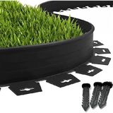 Lux Garden Çim Ayırıcı 25 M Siyah Çim Sınırlayıcı Taş Toprak Ayıracı Çim Ayracı Çim A