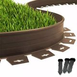 Lux Garden Çim Ayırıcı 5 M Kahverengi Çim Sınırlayıcı Taş Toprak Ayıracı Çim Ayracı Çim Ayırıcı Bariyeri