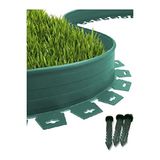 Lux Garden Çim Ayırıcı Taş Toprak Ayırıcı Çim Ayırıcı Bariyeri 20 Metre - Yeşil