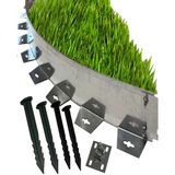 Lux Garden Esnek Kıvrılabilir Metal Galvaniz Çim Ayırıcı 18 M 9 x 2 M Çim Sınırlayıcı Çim Ayracı Çim Ayırıcı