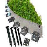 Lux Garden Esnek Kıvrılabilir Metal Galvaniz Çim Ayırıcı 20 M 10 x 2 M Çim Sınırlayıcı Çim Ayracı Çim Ayırıcı