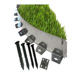 Lux Garden Esnekkıvrılabilir Metal Galvaniz Çim Ayırıcı 14 M 7 x 2 M Çim Sınırlayıcı Çim Ayracı Çim Ayırıcı