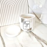Lux Home %100 Doğal Soya Wax Mum , Kapaklı Bardak Mum - Beyaz