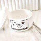 Lux Home %100 Doğal Soya Wax Mum , Kapaklı Minimal Kavanoz Mum - Beyaz