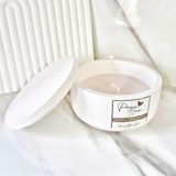 Lux Home %100 Doğal Soya Wax Mum , Yuvarlak Kavanoz Mum - Beyaz