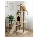 Lüx Kedi Tırmalama Oyun Evi, Beyaz Renk, Hamaklı Tasarım