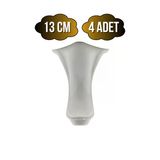 Lüx Lükens Beyaz 13Cm Plastik Ayak Mobilya Masa Ve Dolap Ayağı(Beyaz)(13Cm) Beyaz 13Cm 13Cm - 4 Adet