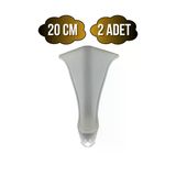 Lüx Lükens Beyaz 20Cm Plastik Ayak Mobilya Masa Ve Dolap Ayağı(Beyaz)(20Cm) Beyaz 20Cm 20Cm - 2 Adet