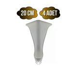 Lüx Lükens Beyaz 20Cm Plastik Ayak Mobilya Masa Ve Dolap Ayağı(Beyaz)(20Cm) Beyaz 20Cm 20Cm - 4 Adet