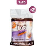 Lux Makyaj Pamuğu 3x70'li Eko Paket x 2 Yumuşak Dokulu Temizleme Mendilleri