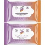Lux Makyaj Temizleme Mendili Havlu 40 Yaprak 2pk*20 Yumuşak Dokulu Pratik Kullanım