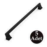 Lüx Olifka Mat Siyah 320 Mm Çekmece Kulp 5 Adet Set Dolap Kulbu Premium Tasarım Kolay Montaj