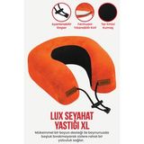 Lux Ortopedik Seyahat Yastığı Visco Boyun Destekli Seyahat Yastığı - Turuncu Ergo Travel (Turuncu)