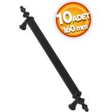 Lüx Ovacık Çekmece Dolap Kapak Kulpu 160 mm Metal Kulp 10 Adet - Siyah - 160 mm ( 16 cm )