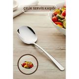 Lüx Paslanmaz Çelik Servis Kaşığı 21 Cm - Sunum Kaşığı - Salata Kaşığı