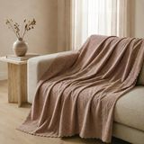Lux Premium Kalite Parlak Şönil Koltuk Örtüsü Vizon - 175 Cm X 210 Cm