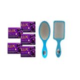 Lux Sabun 80 Gr Magical Spell 5 Adet Sabun Saç Fön Fırçası Renkli Oval Saç Fırçası Tarak 1 + 1 Adet