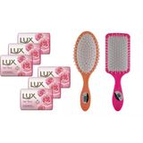 Lux Sabun 80Gr Soft Touch 6 Adet Saç Fön Fırçası Renkli Oval Saç Fırçası Tarak 1+1 Adet