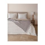 Lux Touch Alaçatı Vizon %100 Pamuklu Müslin Yumuşacık Elyaf Dolgulu Yatak Örtüsü Çift Kişilik 230x250 Cm