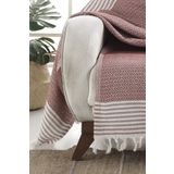 Lux Touch Bergama Kiremit Buldan Koltuk Örtüsü 170 X 220 Cm Koltuk Şalı Kanepe Çekyat Örtüsü Pamuklu Throw