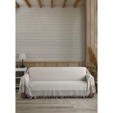 Lux Touch Ekru Kollarını Örten Organik Buldan Bezi Battal Boy 180 x 300 cm Koltuk Kanepe Divan Çekyat Örtüsü