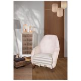 Lux Touch Liva Ponponlu Bej Berjer 1 Adet Tekli Koltuk Örtüsü 115x90 Cm Berjer Şalı Püsküllü