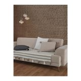 Lux Touch Liva Ponponlu Hardal Koltuk Örtüsü 115 x 200 cm Kanepe Divan Çekyat Berjer Örtüsü Şalı Püsküllü