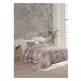 Lux Touch Scotch Bej-Siyah Çift Kişilik Pike 200 X 230 Cm Koltuk Yatak Kanepe Örtüsü Pamuklu
