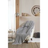 Lux Touch Vera İndigo Tekli Koltuk Berjer Örtüsü Şalı 150 X 200 Cm Tv Battaniyesi Throw Pamuklu