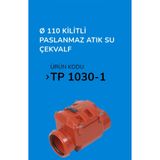 LUX WARES 100 Lük Kalın Çelik Klapeli Çekvalf 110 MM PVC Boru Çekvalfi Kilitli