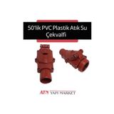 LUX WARES 50'lik PVC Plastik Atık Su Klepeli Çekvalf – Geri Akış ve Koku Önleyici