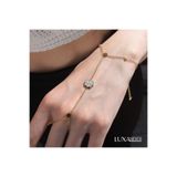 luxa silver jewellery Kadın Çelik Gold Kararmaz Çiçek Figürlü Şahmeran Zirkon Taşlı Suya Dayanıklı Bileklik Gold-Gümüş Seçenekli