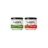 Luxara Home 2’Li El Yapımı Kokulu Mum Seti – Garden & Nar Çiçeği – Dekoratif Cam Kavanoz