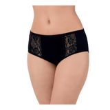 Luxdrm 5'li Paket Siyah Yüksek Bel Likralı Pamuklu Dantelli Kadın Bato Külot, M, 2500BS-869804SL21276