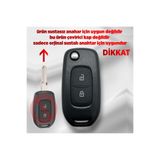 LUXE AKSESUAR Renault Megane4-Clio5- Captur Kadjar Symbol 2 buton Sustalı Kumanda Kabı