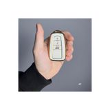 LUXE AKSESUAR Toyota Corolla - C-hr - Land Cruiser Smart Nano Silikon Kılıf 3 Buton Beyaz