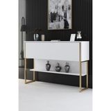 Luxe Gold Demir Ayaklı Beyaz Dresuar - Beyaz - Gold